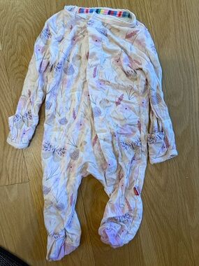 Magnetic Me Pink Floral Footed One-Piece